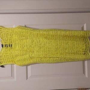 MILLY Yellow evening/day dress, Size 4, Preloved, need to replace zipper